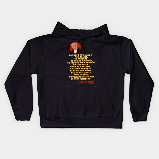 La Soupe aux Choux : Louis de Funes Kids Hoodie by Boogosh